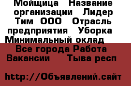 Мойщица › Название организации ­ Лидер Тим, ООО › Отрасль предприятия ­ Уборка › Минимальный оклад ­ 1 - Все города Работа » Вакансии   . Тыва респ.